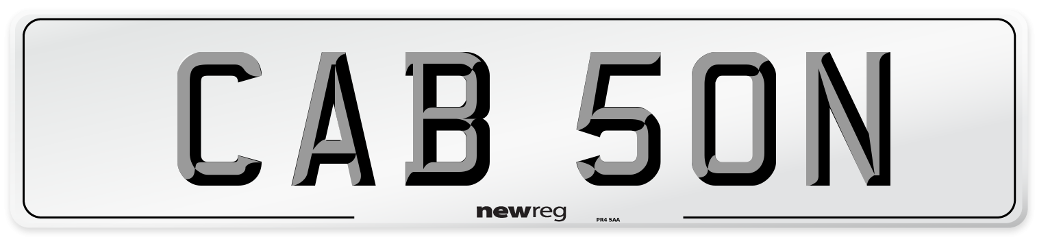 CAB 50N Number Plate from New Reg